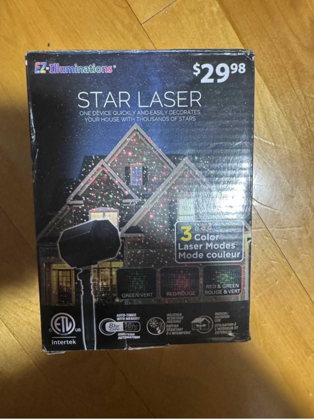 Red star laser Christmas projection light